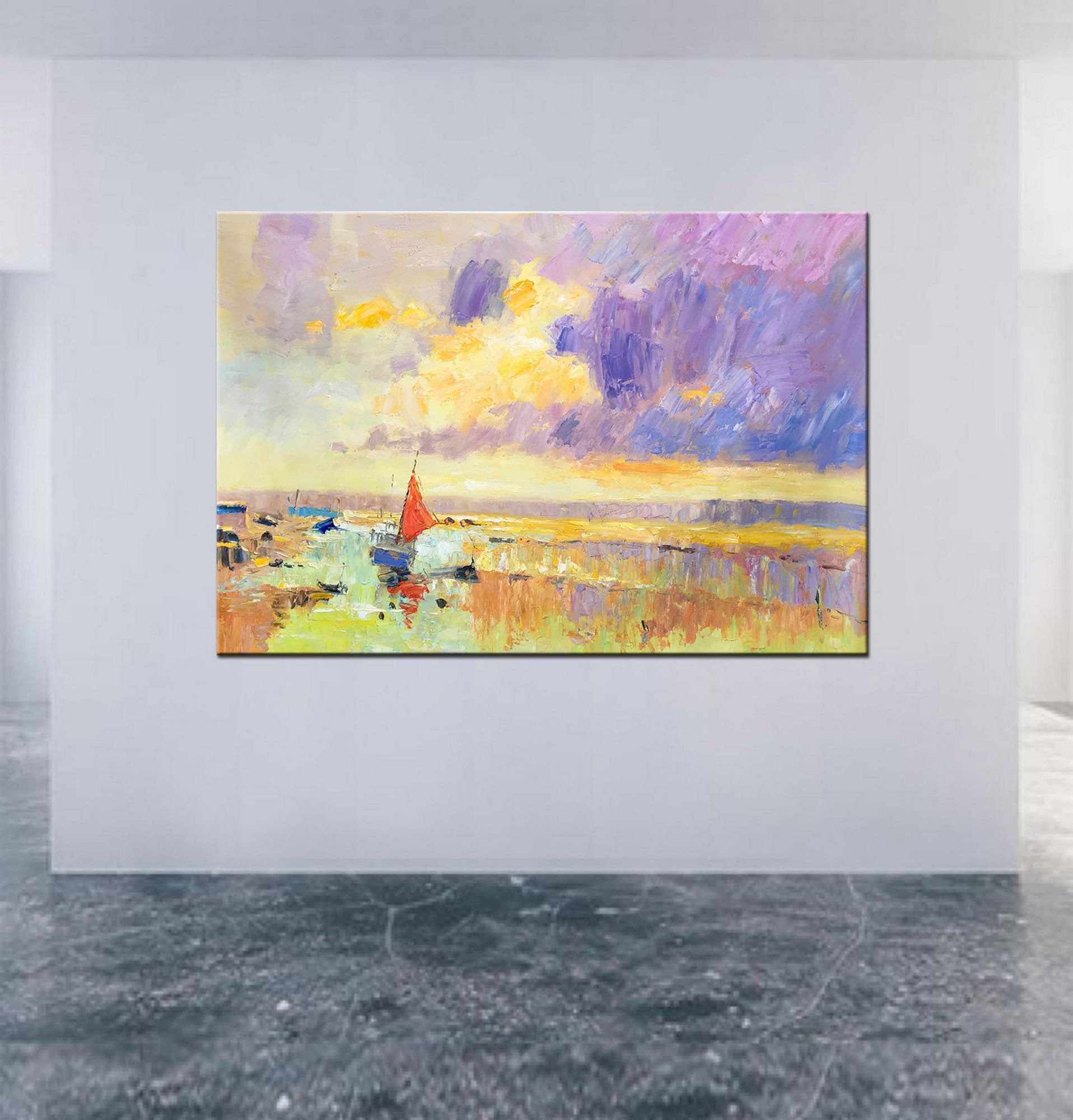 Oil Painting, Abstract Canvas Painting, Bedroom Wall Decor, Contemporary Art, Large Painting, Painting Abstract, Canvas Wall Decor, Seascape