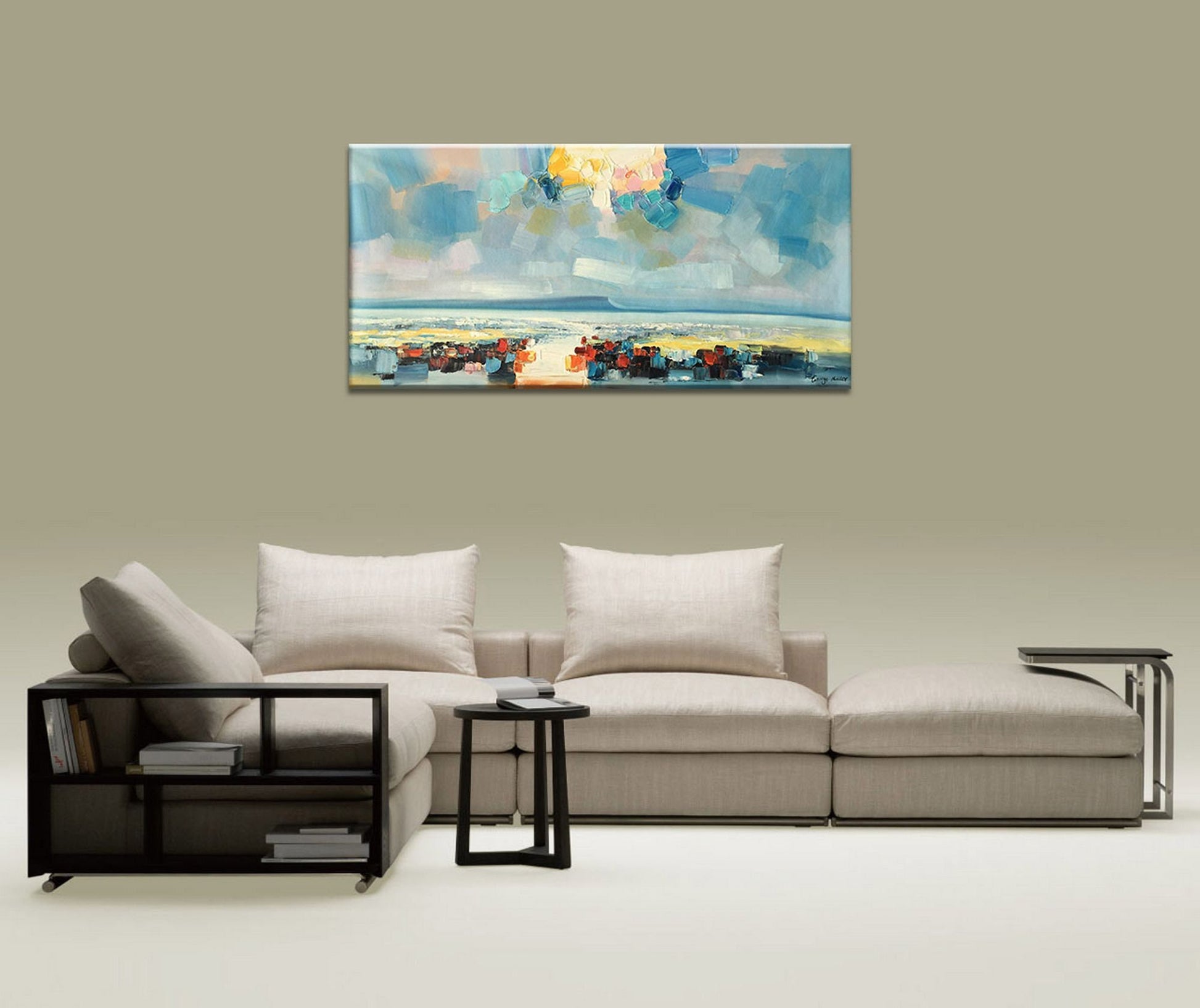 Original Painting, Large Abstract Painting, Canvas Art, Living Room Art, Modern Art, Modern Wall Art, Landscape Painting, Oil Painting