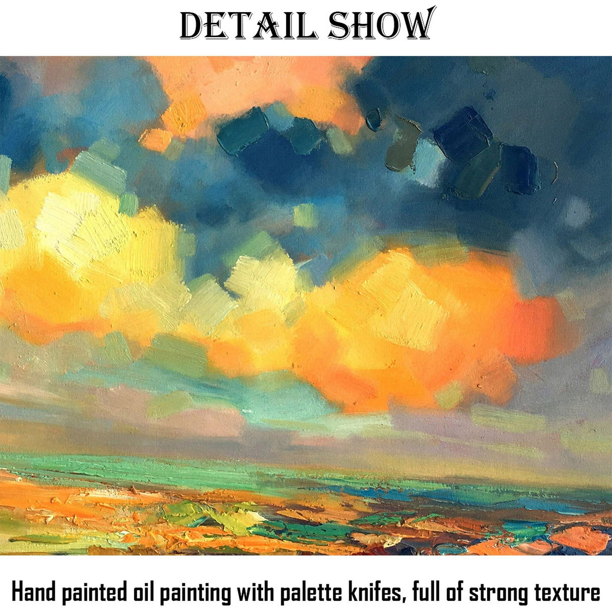 Large Canvas Art, Original Abstract Oil Painting Landscape, Original Landscape Painting, Painting Abstract, Canvas Art, Living Room Decor