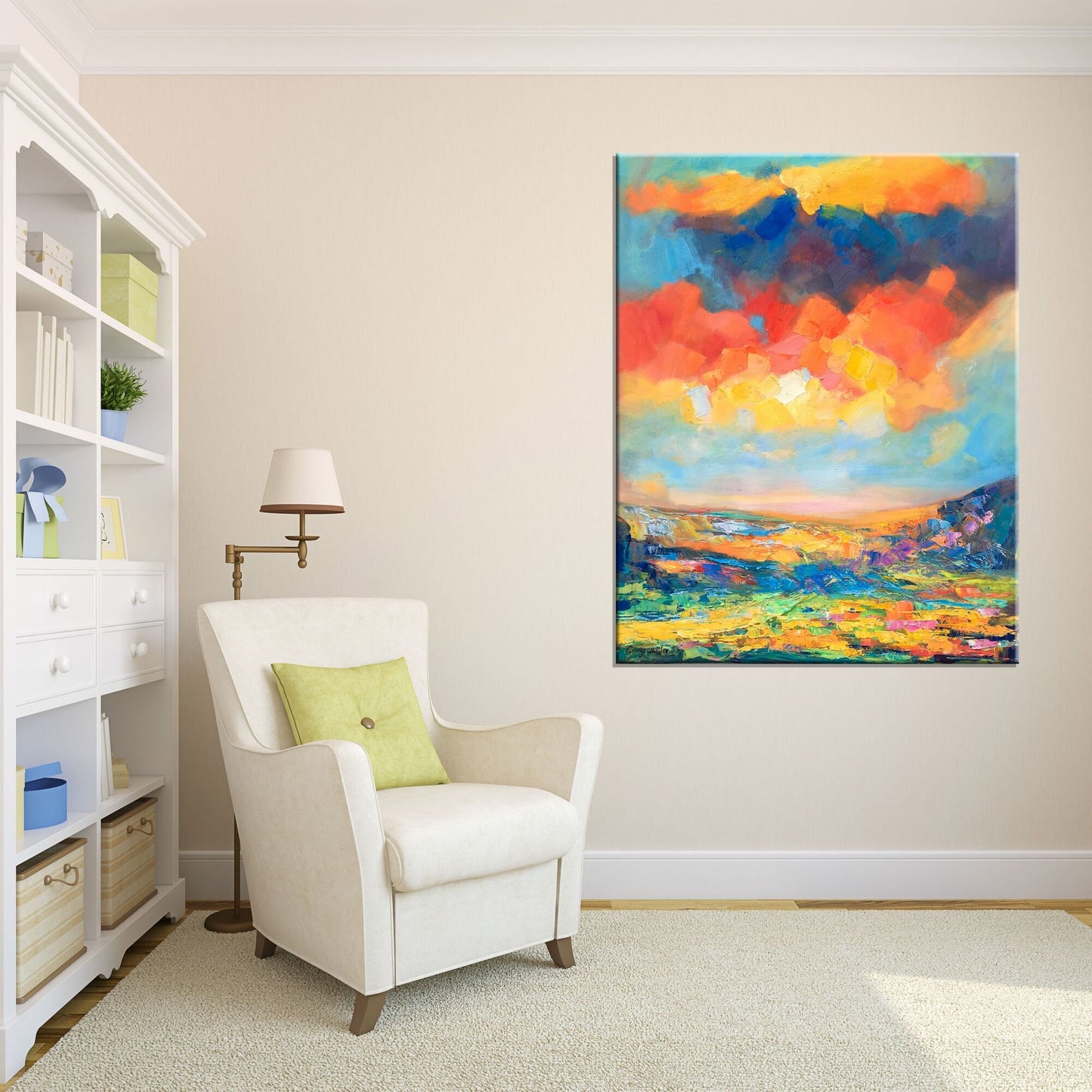 Abstract Landscape Oil Painting, Canvas Painting, Paintings On Canvas, Landscape Wall Art, Oversized Paintings On Canvas, Handmade