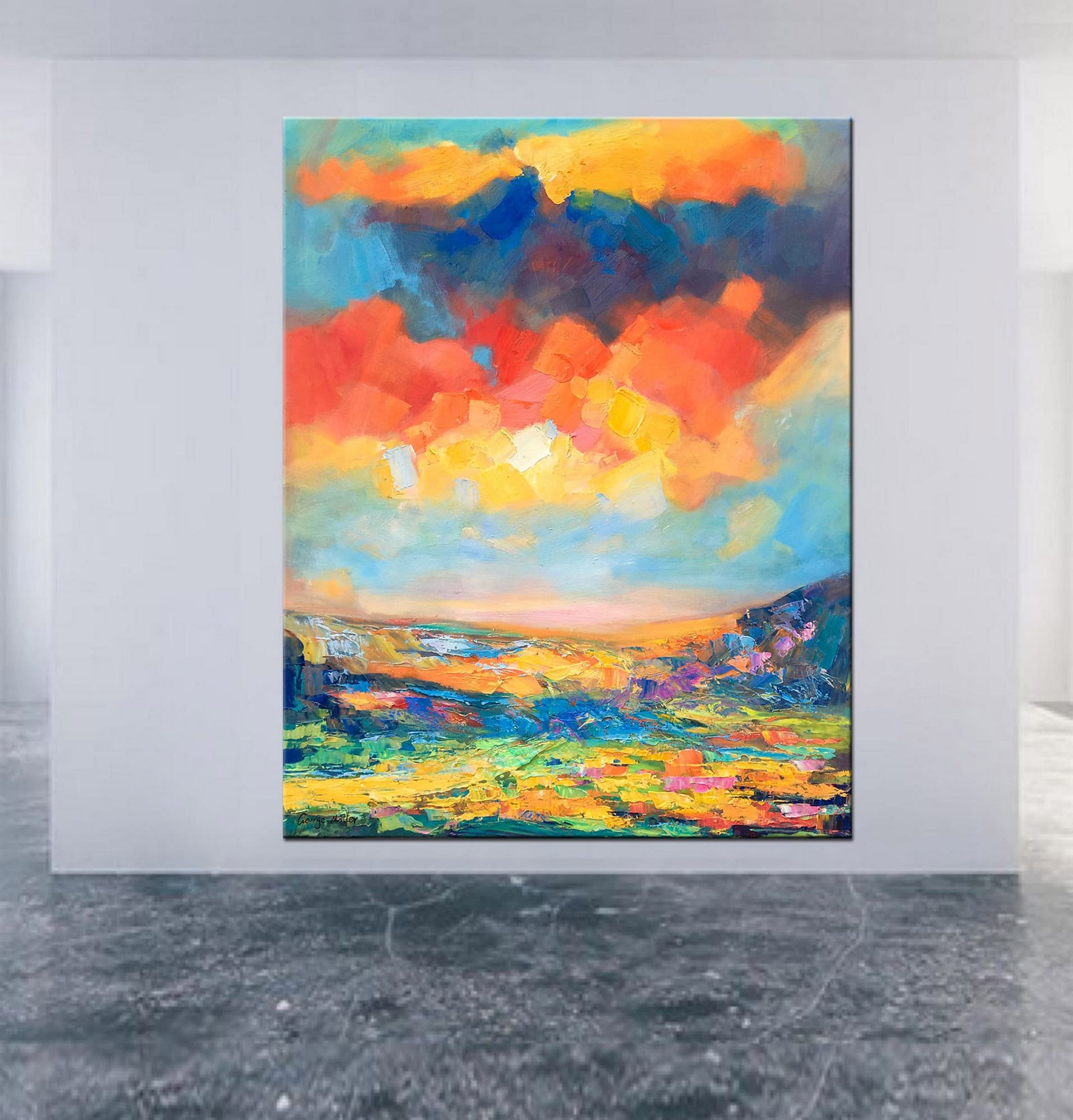 Abstract Landscape Oil Painting, Canvas Painting, Paintings On Canvas, Landscape Wall Art, Oversized Paintings On Canvas, Handmade