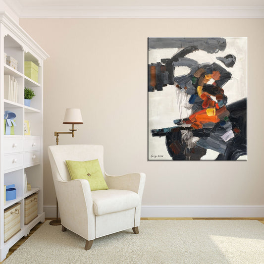 Abstract Wall Art Black and White, Abstract Painting, Modern Painting, Original Abstract Painting, Wall Decor, Large Abstract Painting