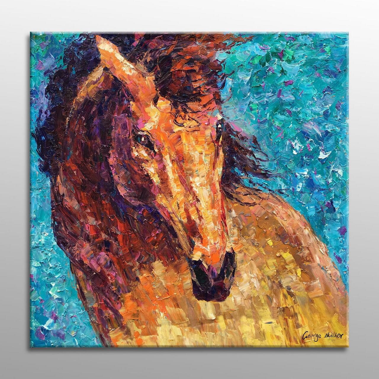 Horse Wall Art, Canvas Wall Decor, Original Abstract Painting, Contemporary Painting, Large Abstract Art, Painting Abstract, Canvas Art