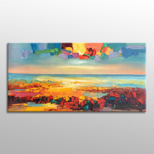 Abstract Landscape Oil Painting, Canvas Painting, Oil Painting, Landscape, Extra Large Painting, Handmade, Contemporary Art, Textured Art