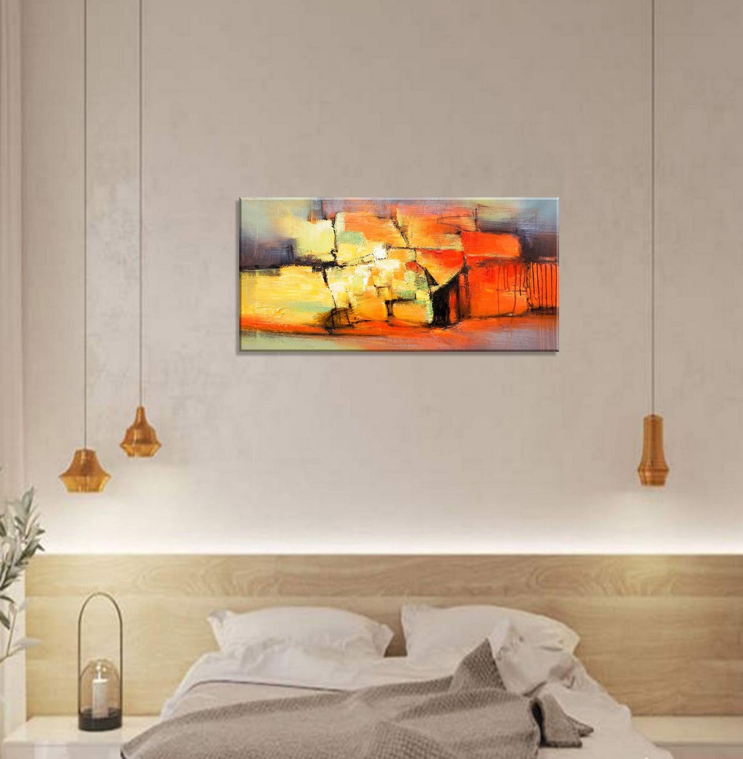 Canvas Art, Large Canvas Painting, Contemporary Painting, Original Artwork, Livingroom Sign, Large Wall Decor, Abstract Painting, Red Yellow
