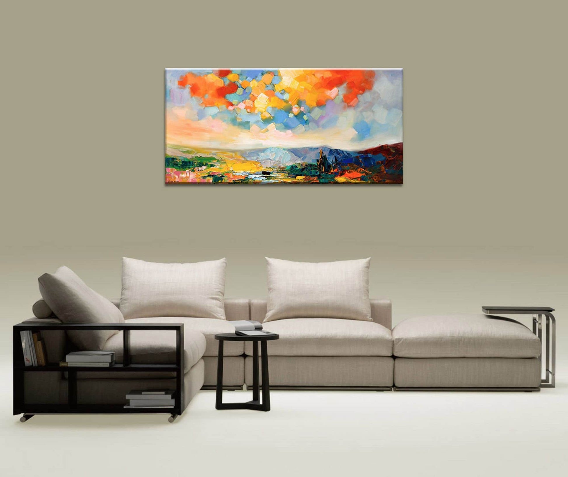 Oil Painting Original, Contemporary Art, Coffee Wall Art, Large Abstract Painting, Original Landscape Oil Paintings, Art Decor, Canvas Art