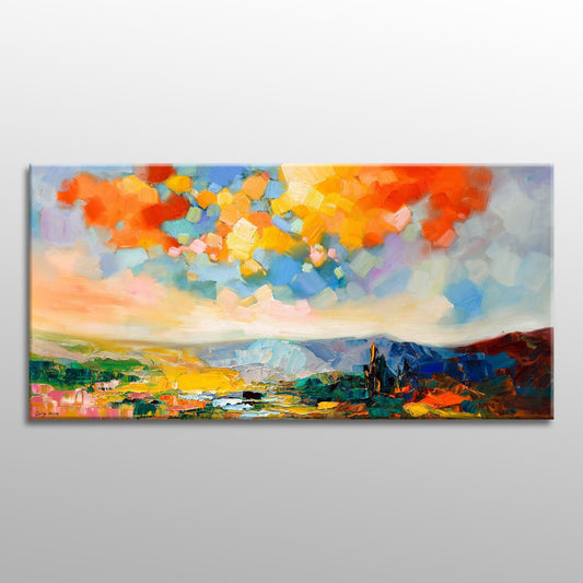 Oil Painting Original, Contemporary Art, Coffee Wall Art, Large Abstract Painting, Original Landscape Oil Paintings, Art Decor, Canvas Art