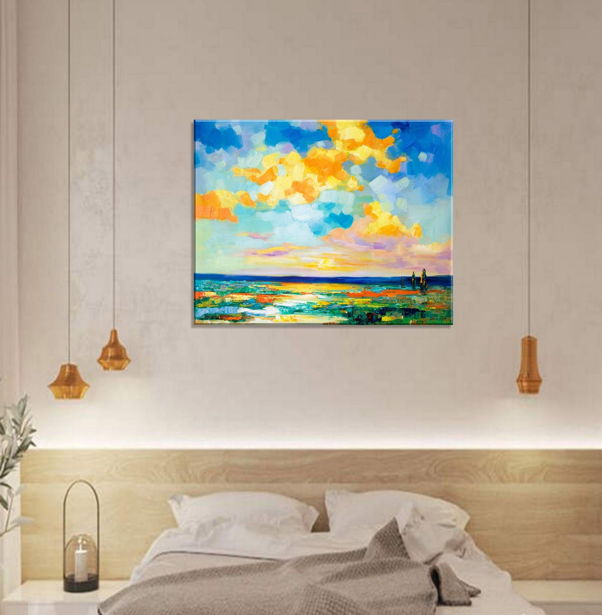 Oil Painting Abstract Landscape, Modern Wall Art, Large Art, Original Artwork, Original Landscape Oil Paintings, Contemporary Painting