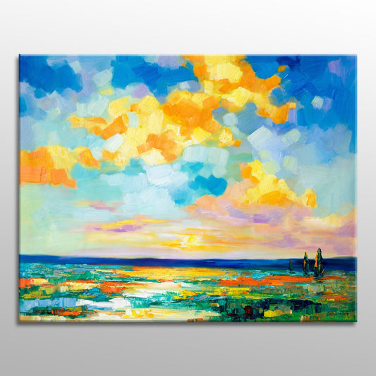 Oil Painting Abstract Landscape, Modern Wall Art, Large Art, Original Artwork, Original Landscape Oil Paintings, Contemporary Painting