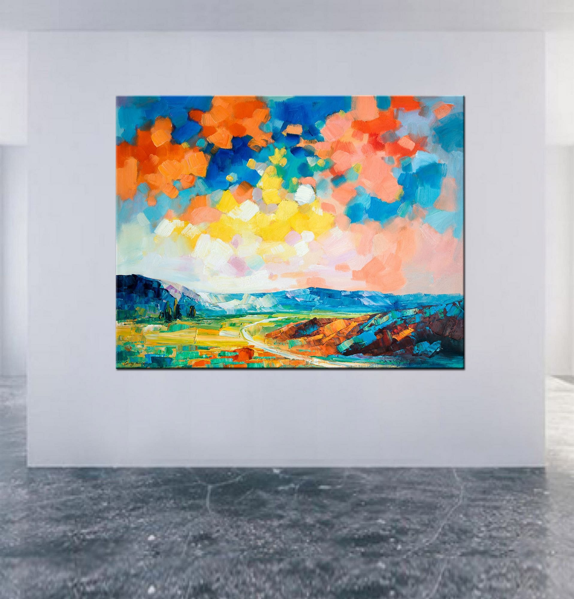 Abstract Oil Painting, Landscape Oil Painting, Large  Wall Art, Canvas Art, Decor, Original Oil Painting, Contemporary Art, Large Painting
