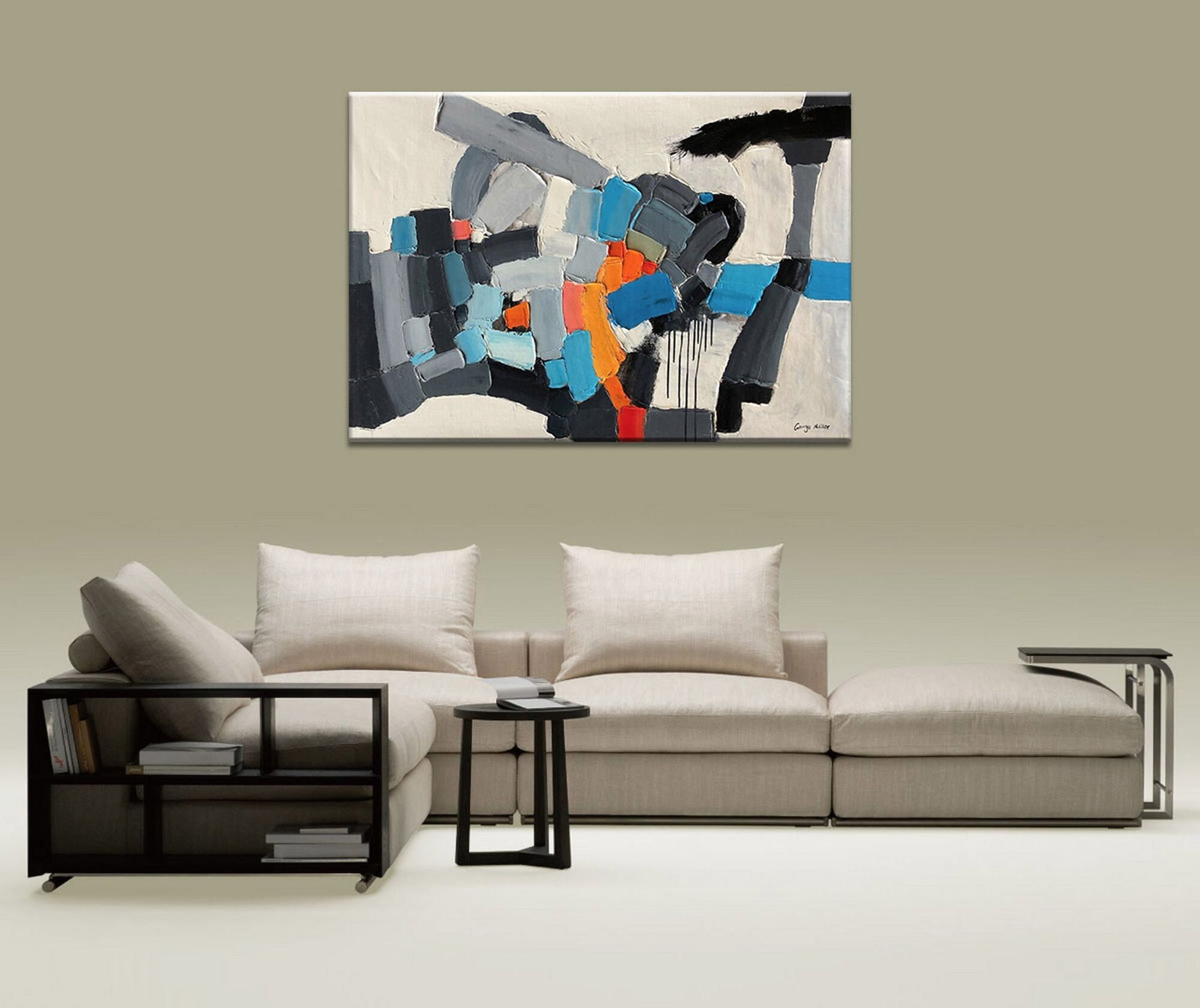 Abstract Art, Large Abstract Painting, Contemporary Art, Canvas Wall Decor, Canvas Art, Original Abstract Painting, Black and White Art