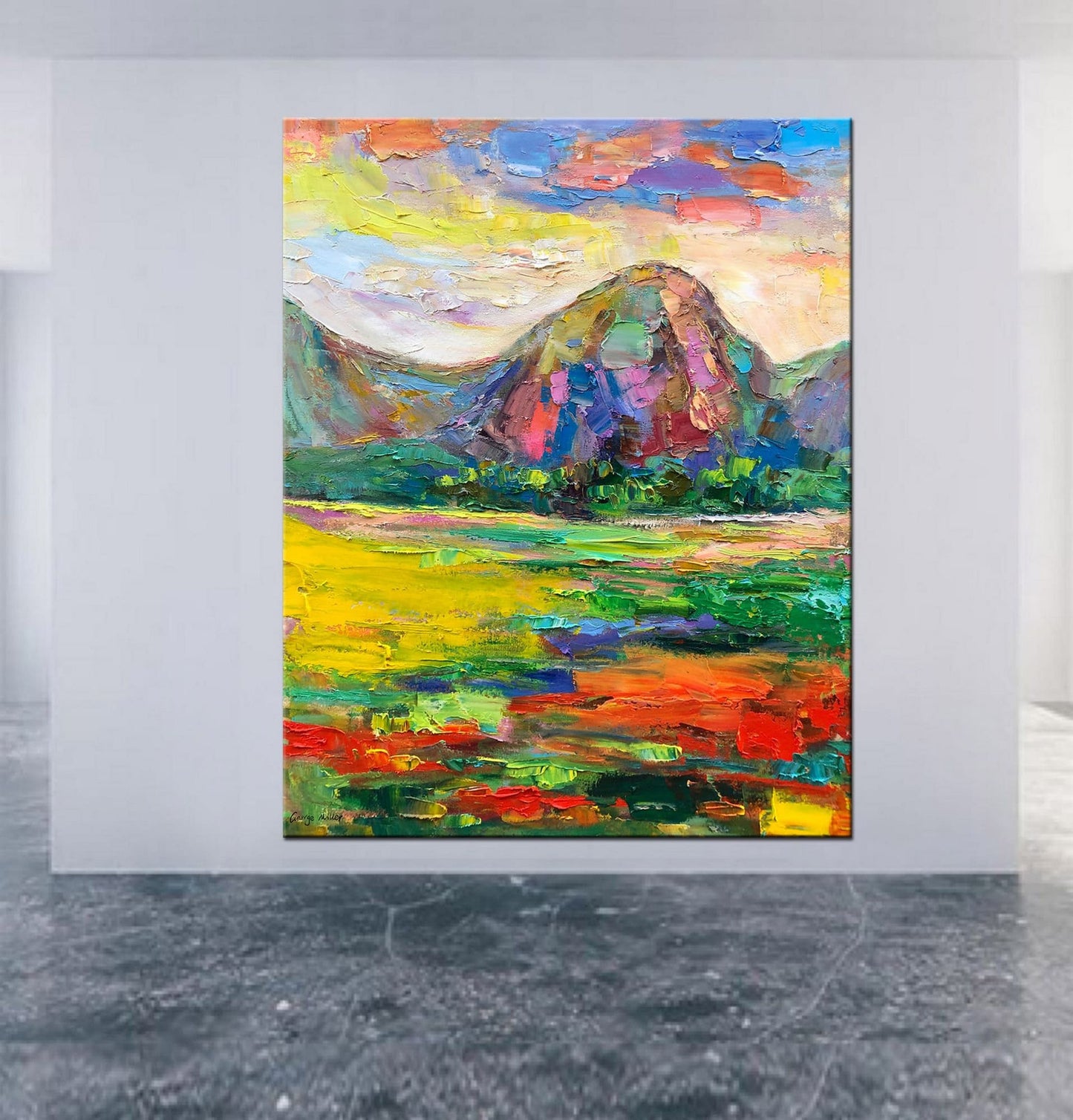 Tuscany Landscape Painting, Oil Painting, Palette Knife Painting, Canvas Painting, Large Art, Original Oil Painting Landscape, Canvas Art