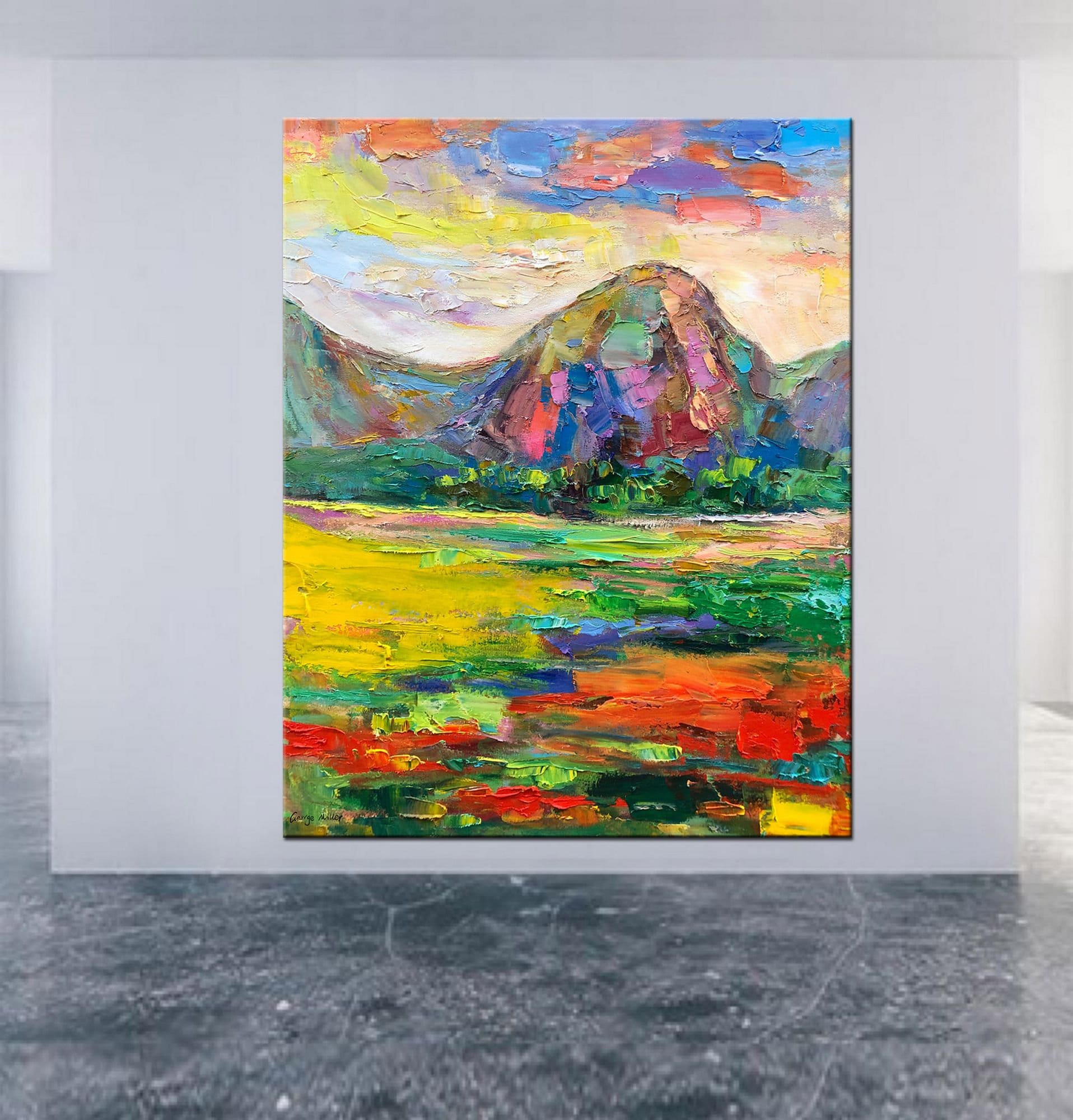Tuscany Landscape Painting, Oil Painting, Palette Knife Painting, Canvas Painting, Large Art, Original Oil Painting Landscape, Canvas Art