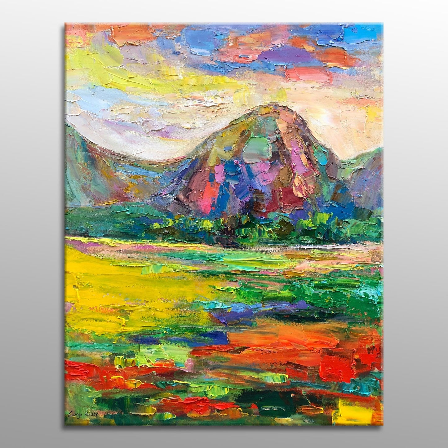 Tuscany Landscape Painting, Oil Painting, Palette Knife Painting, Canvas Painting, Large Art, Original Oil Painting Landscape, Canvas Art