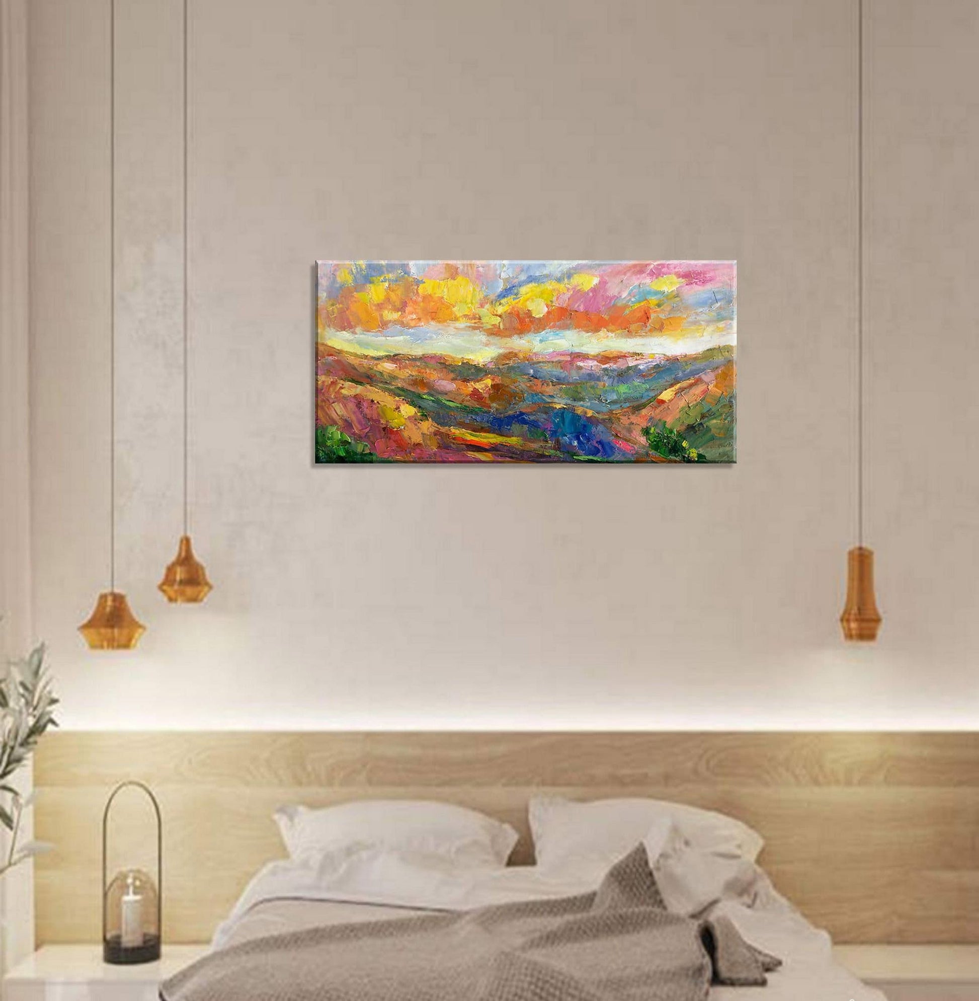 Original Abstract Art, Kitchen Decor, Contemporary Painting, Canvas Art, Abstract Painting, Landscape Painting, Large Abstract Art, Wall Art