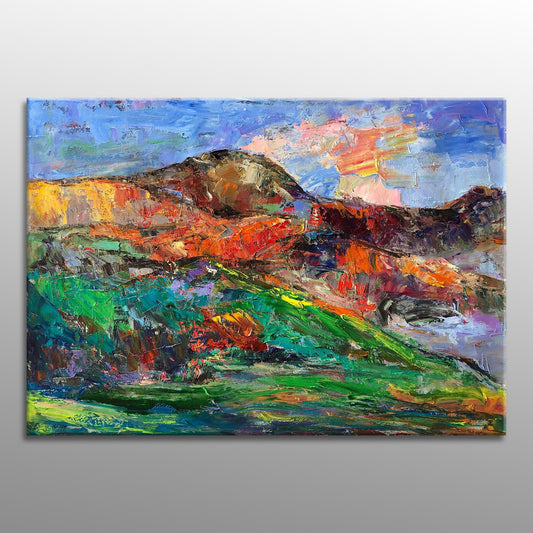 Original Abstract Landscape Oil Painting, Canvas Art, Paintings On Canvas, Landscape Wall Art, Extra Large Abstract Painting, Handmade Art