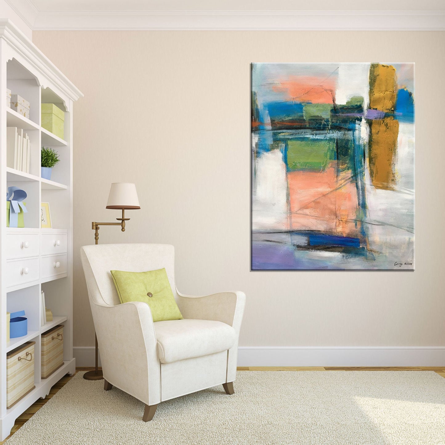 Art Painting - Abstract Oil Painting, Original Art, Canvas Painting, Contemporary Painting, Office Decor, Canvas Art , Painting Framed