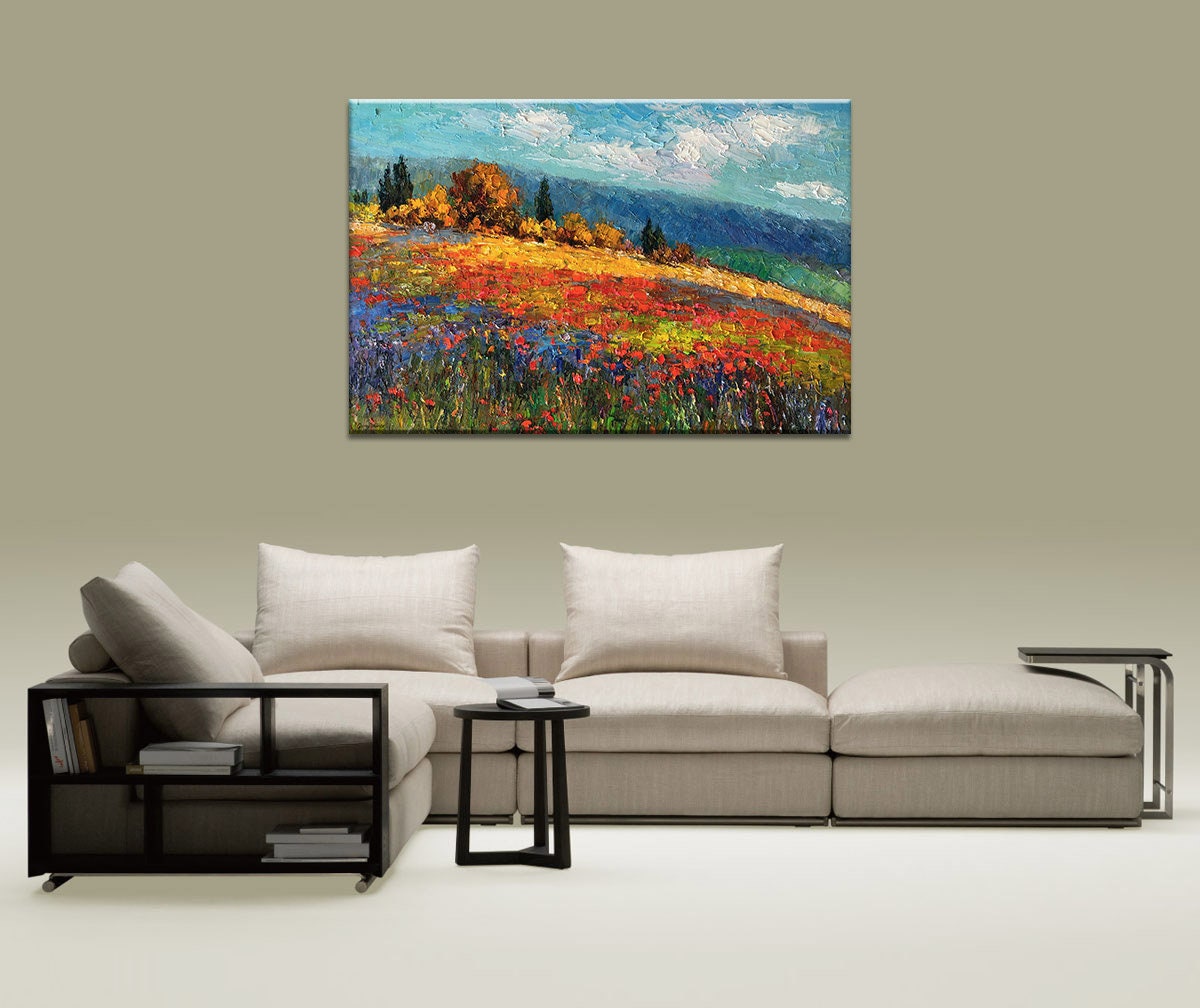 Large Canvas Painting, Abstract Landscape Painting, Abstract Art, Contemporary Art, Abstract Canvas Art, Original Oil Painting, Wall Decor