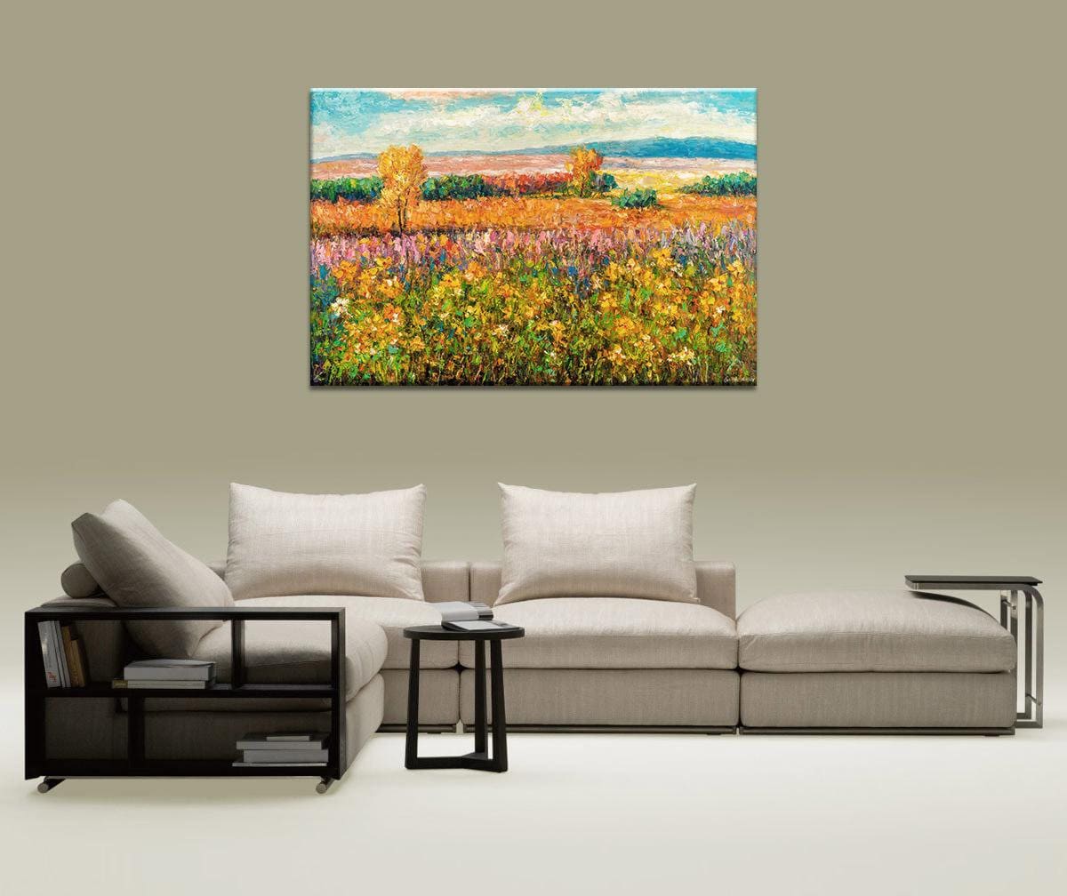 Oil Painting, Landscape Painting, Canvas Art, Landscape Oil Painting, Palette Knife Painting, Large Wall Art, Abstract Landscape Painting