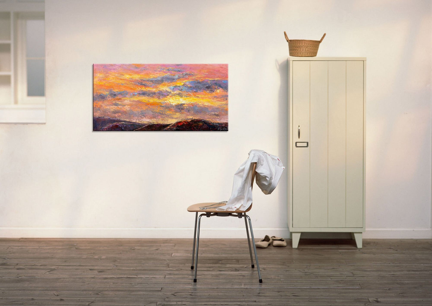 Abstract Painting Sunrise in the mountains, Oil Painting, Original Art, Modern Art, Canvas Painting, Abstract Painting, Modern Wall Art