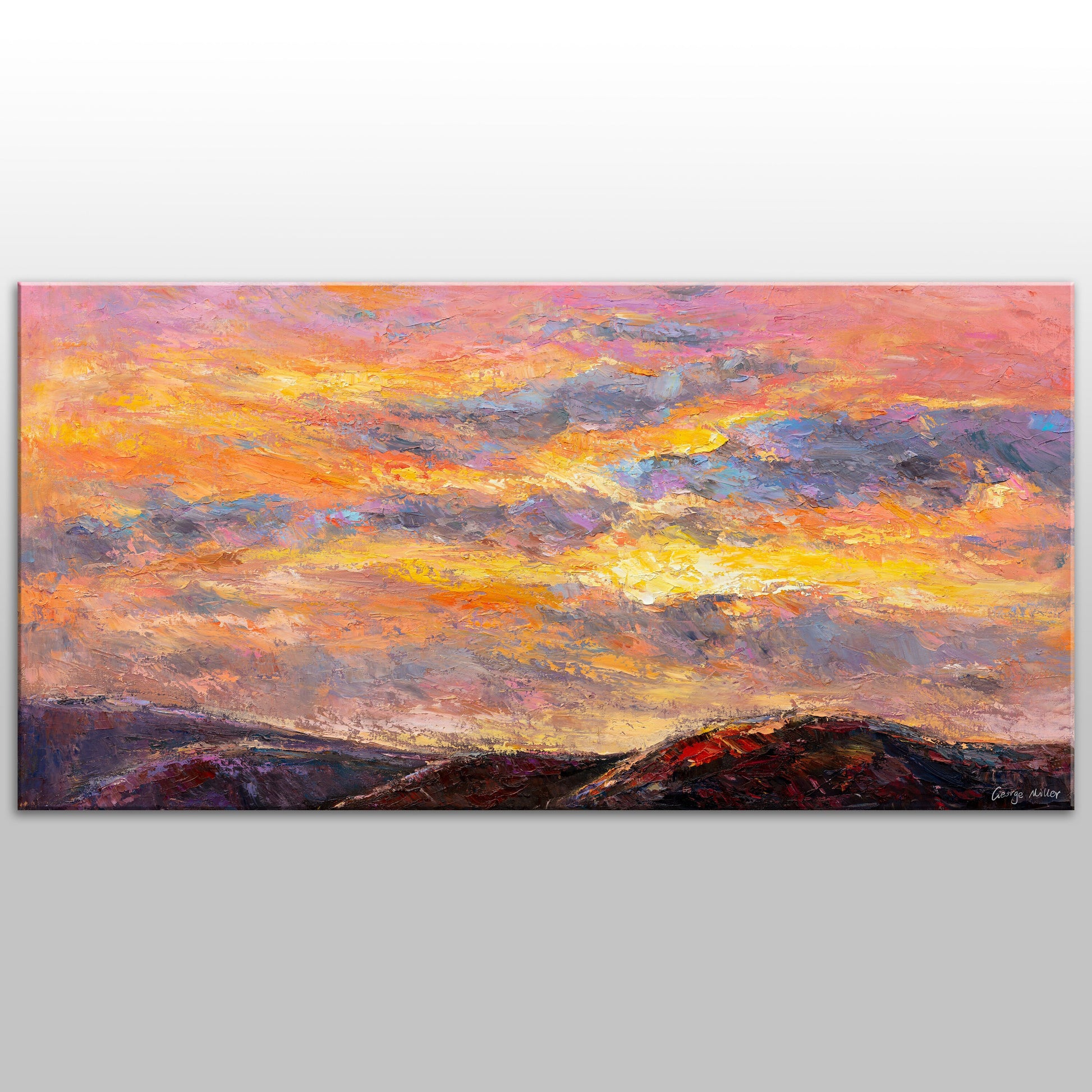 Abstract Painting Sunrise in the mountains, Oil Painting, Original Art, Modern Art, Canvas Painting, Abstract Painting, Modern Wall Art