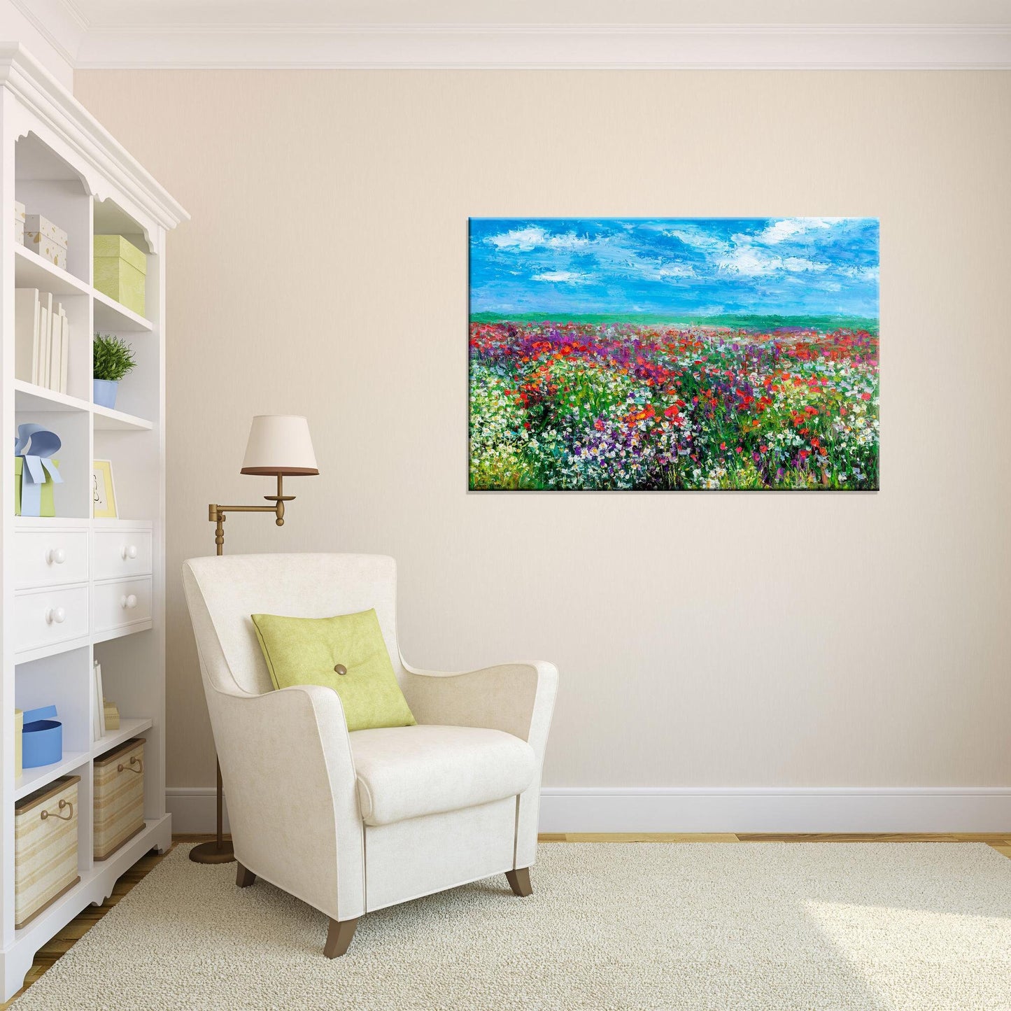 Oil Painting Landscape Spring Flowers, Bring the Beauty of the Outdoors Indoors with an Original Oil Painting by George Miller