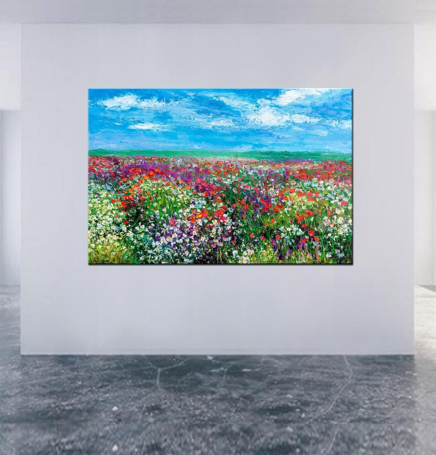 Oil Painting Landscape Spring Flowers, Bring the Beauty of the Outdoors Indoors with an Original Oil Painting by George Miller