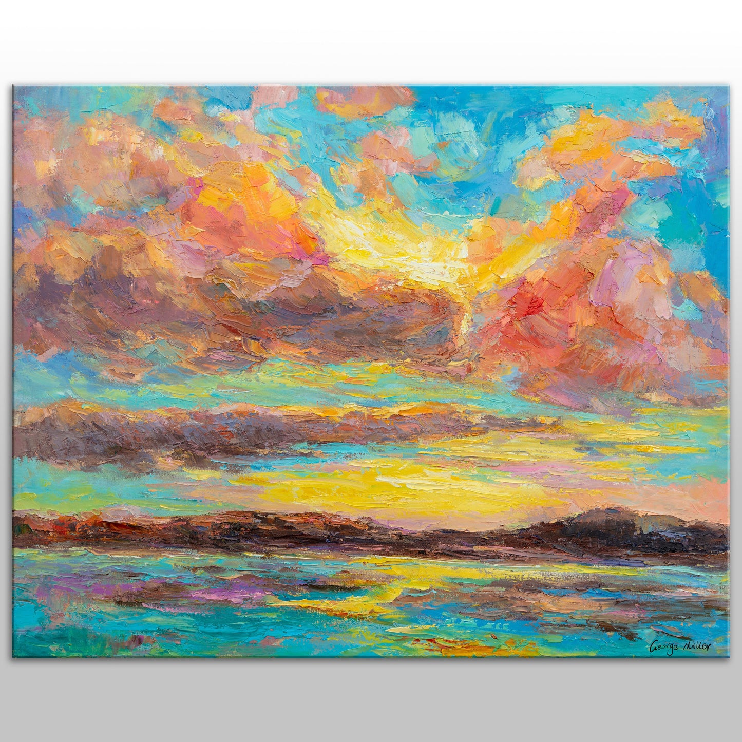 Abstract Art, Abstract Painting, Large Art, Seascape, Skyscape at Dawn, Large Abstract Painting, Landscape Oil Painting, Painting On Canvas