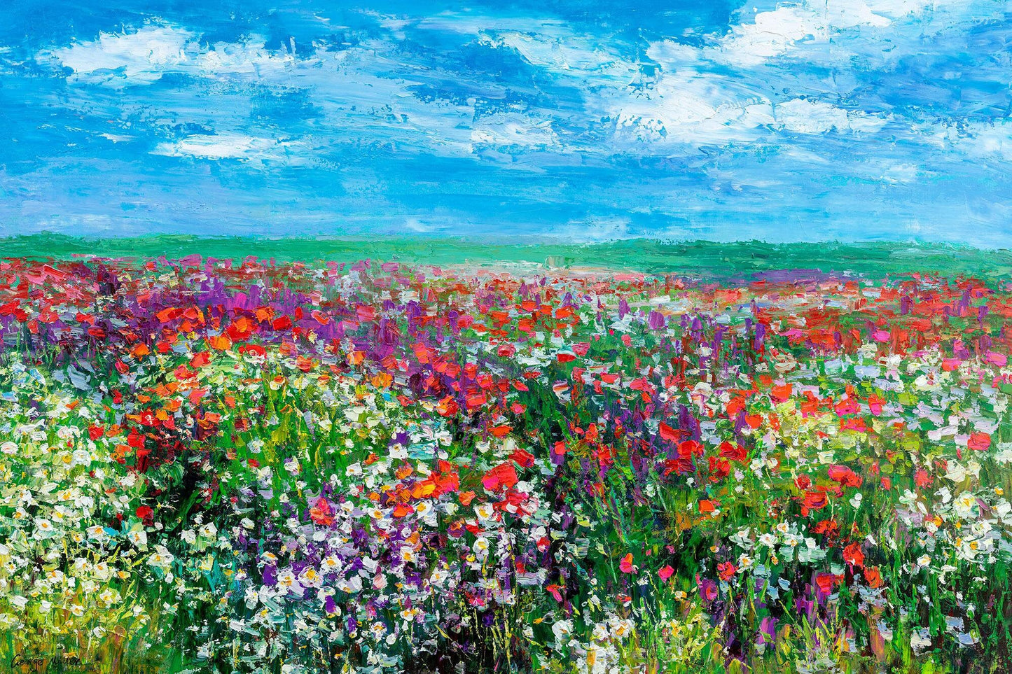 Oil Painting Landscape Spring Flowers, Bring the Beauty of the Outdoors Indoors with an Original Oil Painting by George Miller