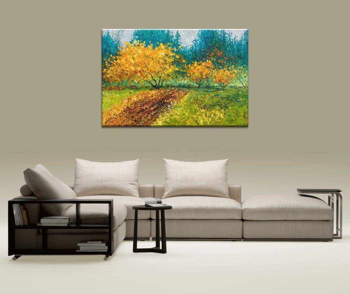 Landscape Oil Painting Spring Forest Original Art, Fine Art, Wall Art Painting, Landscape Wall Art, Extra Large Painting, Modern Painting