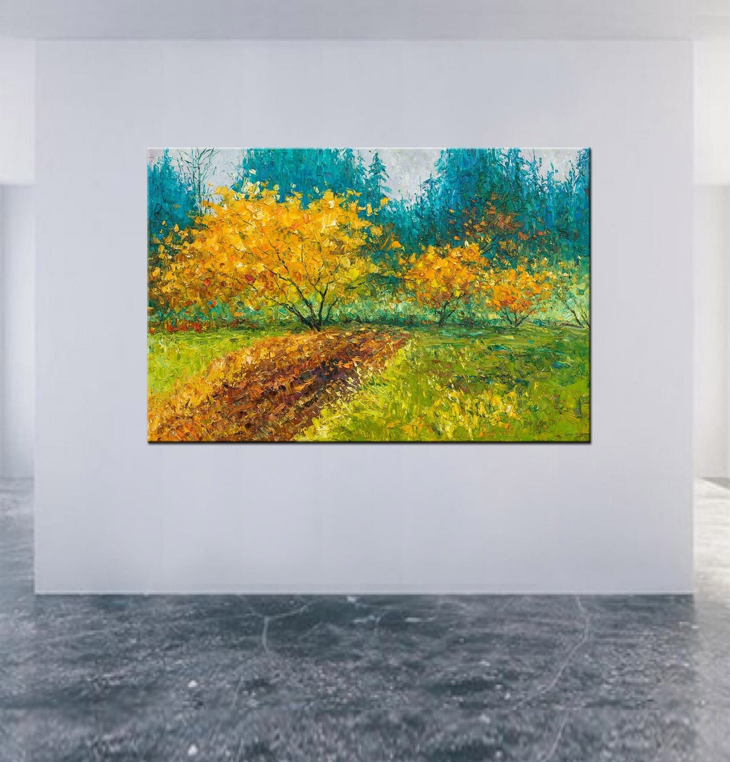 Landscape Oil Painting Spring Forest Original Art, Fine Art, Wall Art Painting, Landscape Wall Art, Extra Large Painting, Modern Painting