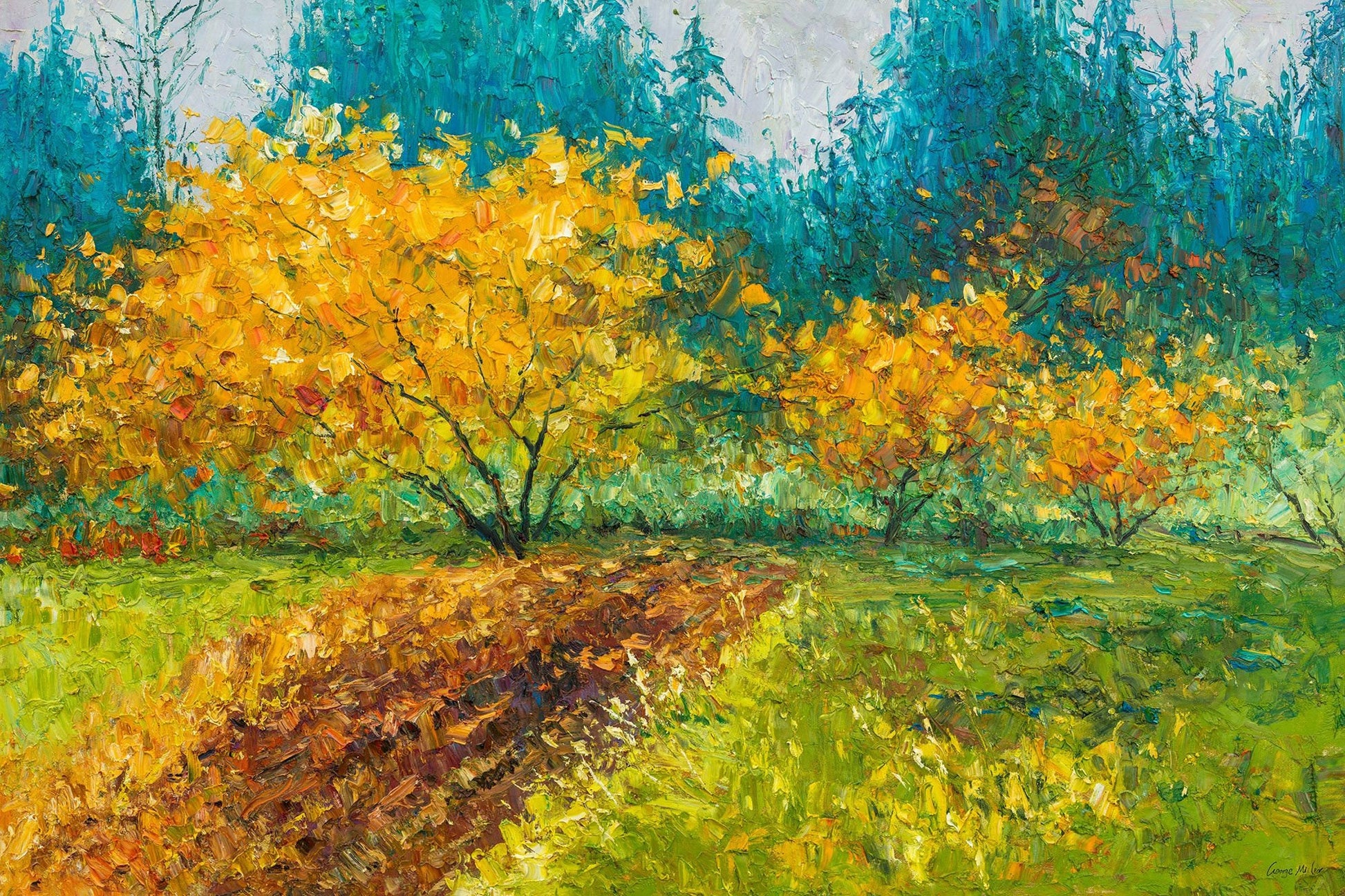 Landscape Oil Painting Spring Forest Original Art, Fine Art, Wall Art Painting, Landscape Wall Art, Extra Large Painting, Modern Painting
