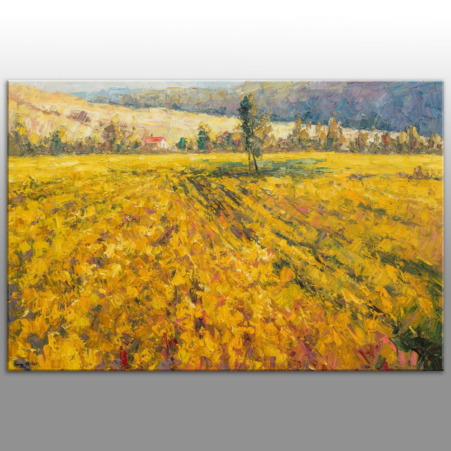 Oil Painting Autumn Landscape, Canvas Painting, Paintings On Canvas, Oversized Painting, Handmade, Modern Painting, Impasto Painting