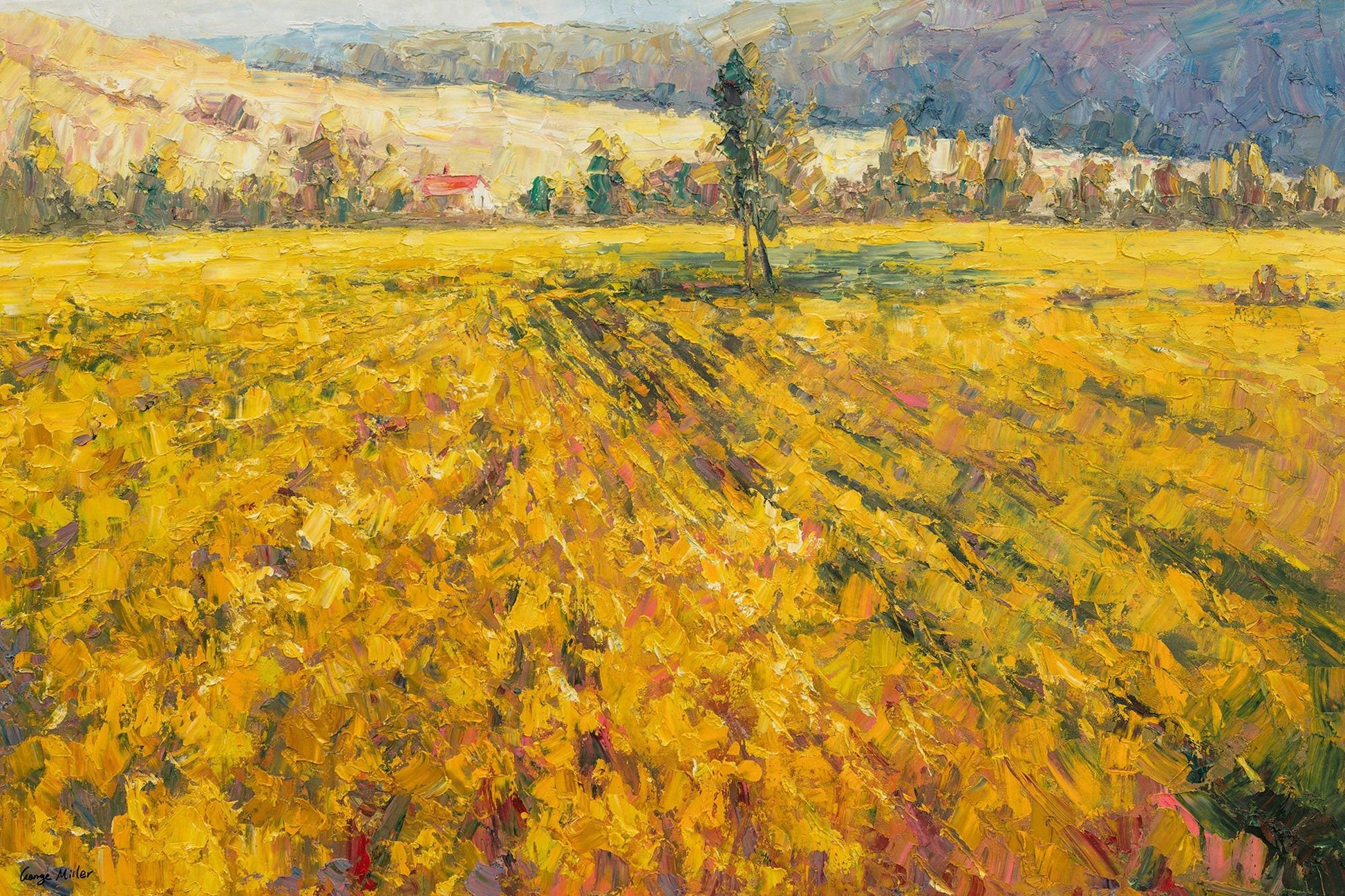 Oil Painting Autumn Landscape, Canvas Painting, Paintings On Canvas, Oversized Painting, Handmade, Modern Painting, Impasto Painting