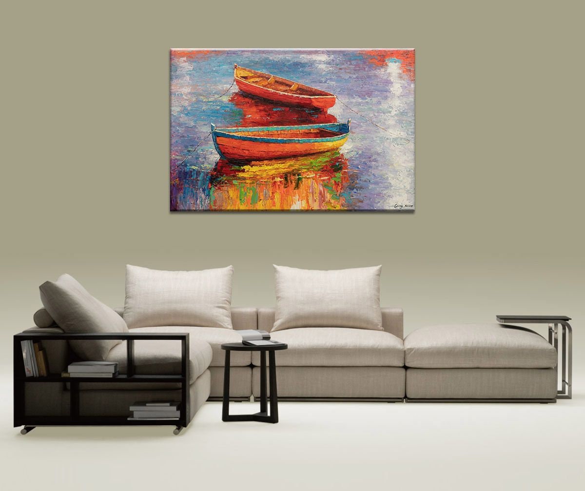 Oil Painting Seascape, Landscape Painting, Large Canvas Art, Canvas Painting, Original Artwork, Abstract Oil Painting, Living Room Decor