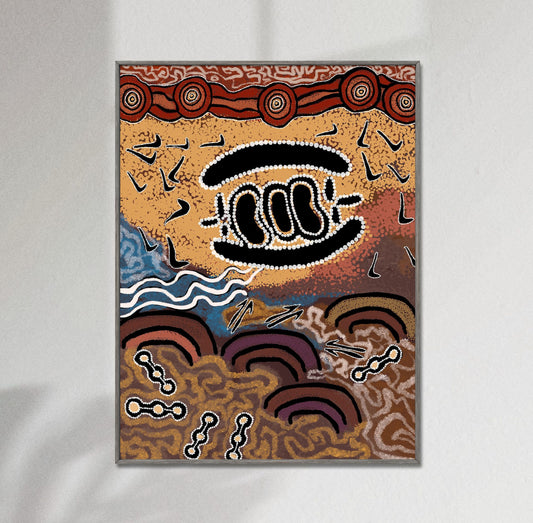 Australian Aboriginal Art, Wall Décor Bedroom, Abstract Print, Art, Artwork Original, Modern Art, Original Art Watercolor, Bedroom Wall Art