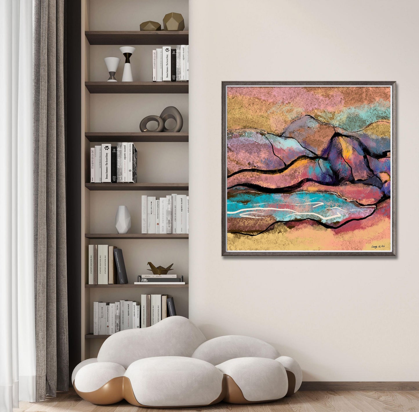 Prints For Wall Art, Abstract Landscape with Mountains, Abstract Art Prints, Art, Artwork And Prints For Walls, Modern Wall Art Abstract