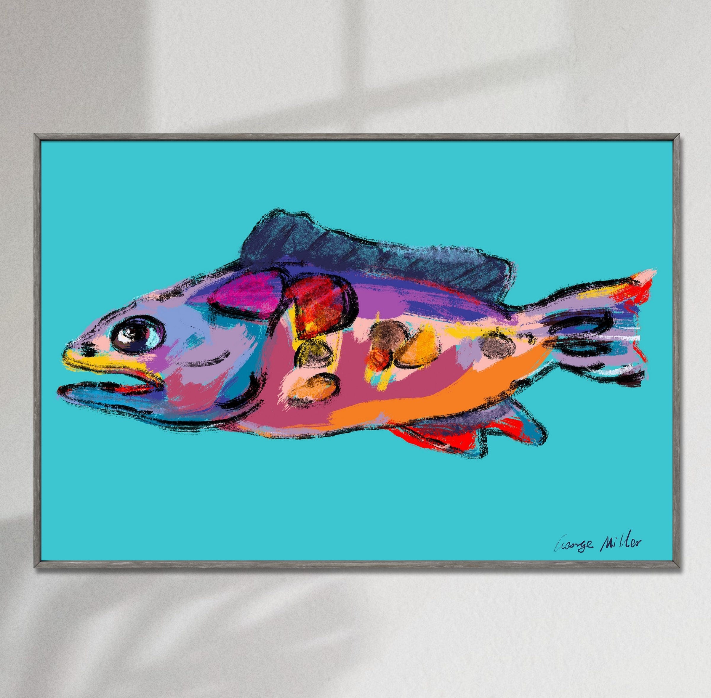 Tropical Fish Print, Abstract Art Print, Wall Art Abstract, Abstract A ...