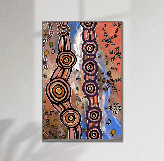 Prints Wall Art, Australian  Aboriginal Art Print, Wall Art Prints, Abstract Art Print, Art, Artwork, Modern Wall Art, Home Décor Rustic