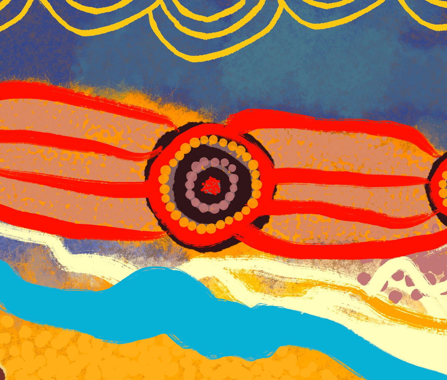 Australian Aboriginal Art Giclée Print, Print Art, Wall Art, Abstract Print, Art Prints Watercolor, Artwork Original, Modern Wall Art