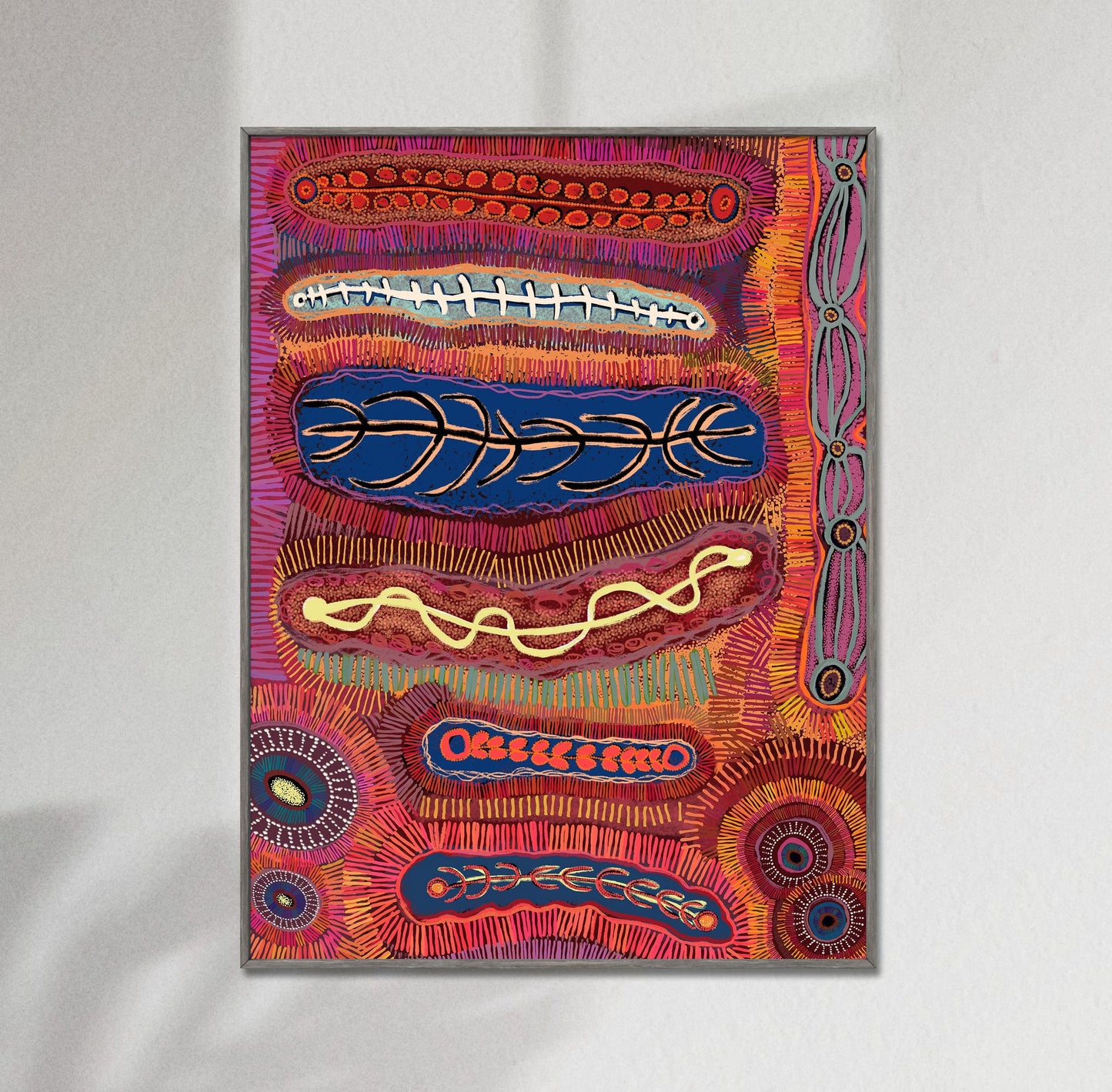 Australian Aboriginal Art Giclée Print, Prints For Wall Art, Watercolor Print, Wall Art, Abstract Watercolor Print, Modern Wall Décor