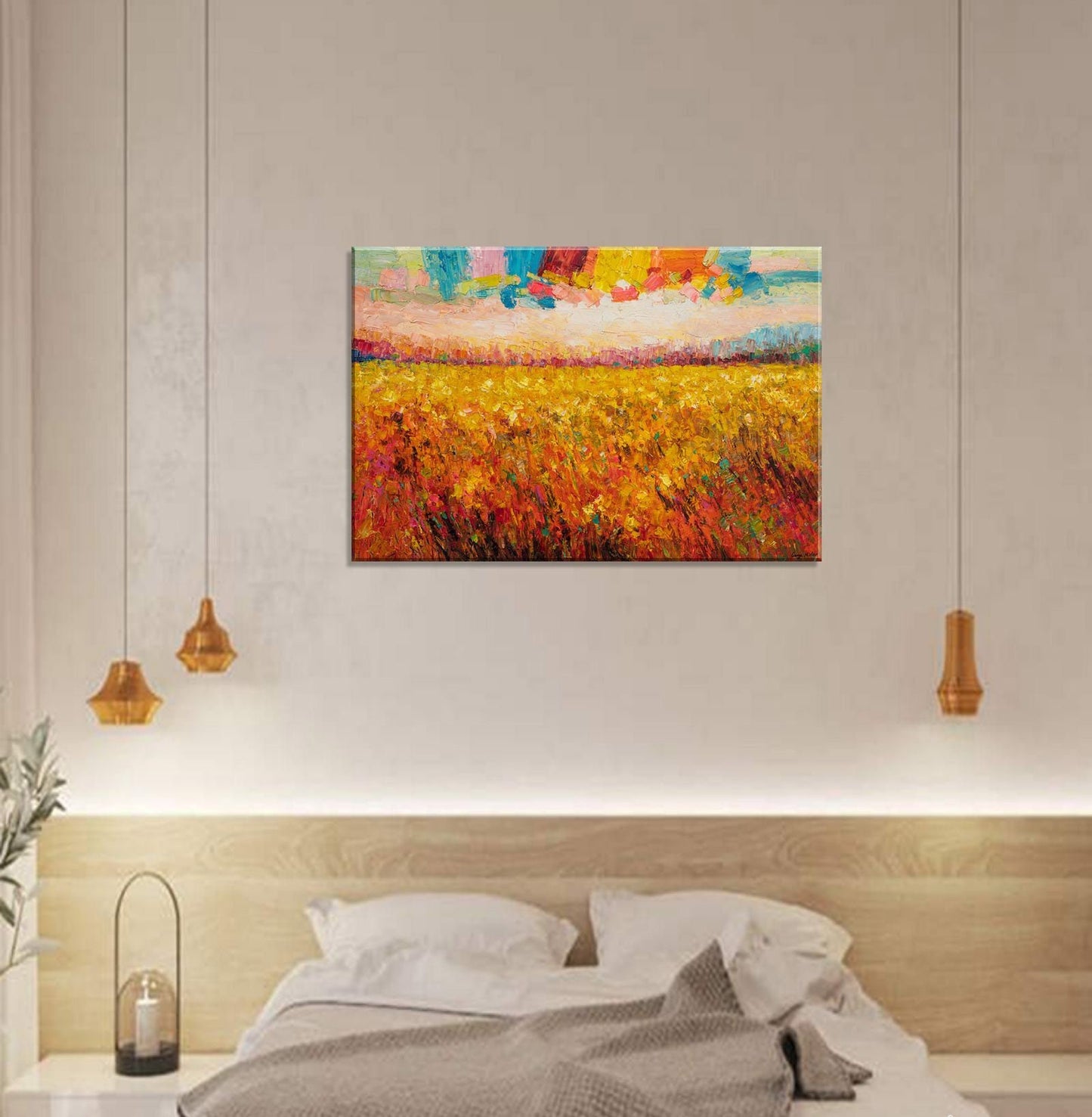 Semi-Abstract Painting, Abstract Landscape , Abstract Painting, Housewarming Gift, Original Painting, Living Room Decor, Oil Painting