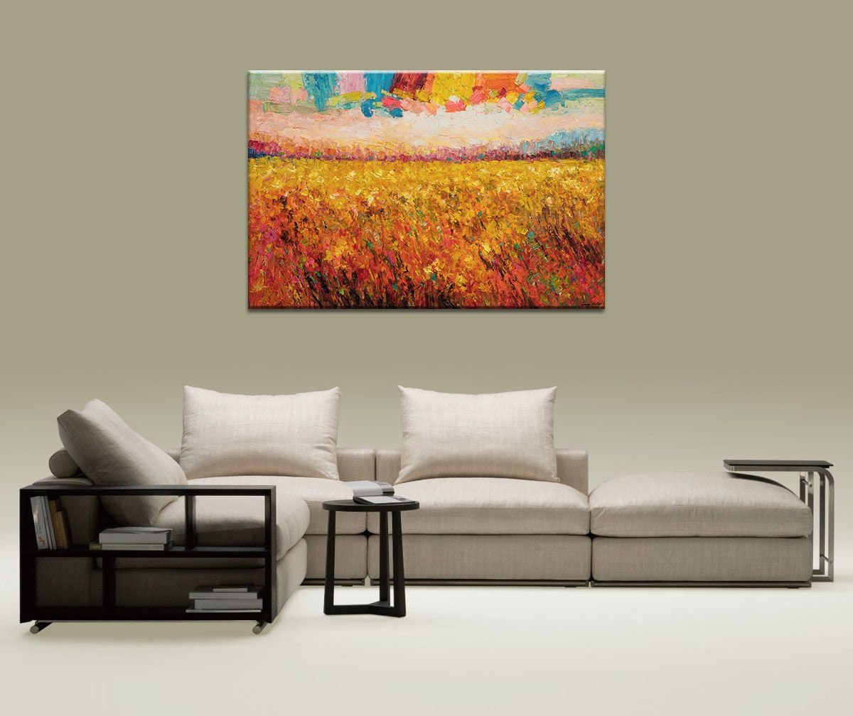 Semi-Abstract Painting, Abstract Landscape , Abstract Painting, Housewarming Gift, Original Painting, Living Room Decor, Oil Painting