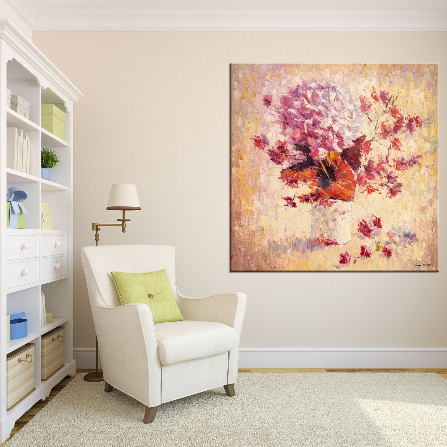 Flower Painting, Flower Art, Contemporary Painting, Oil Painting Abstract, Canvas Art, Wall Art Canvas, Oil Painting Original, Palette Knife