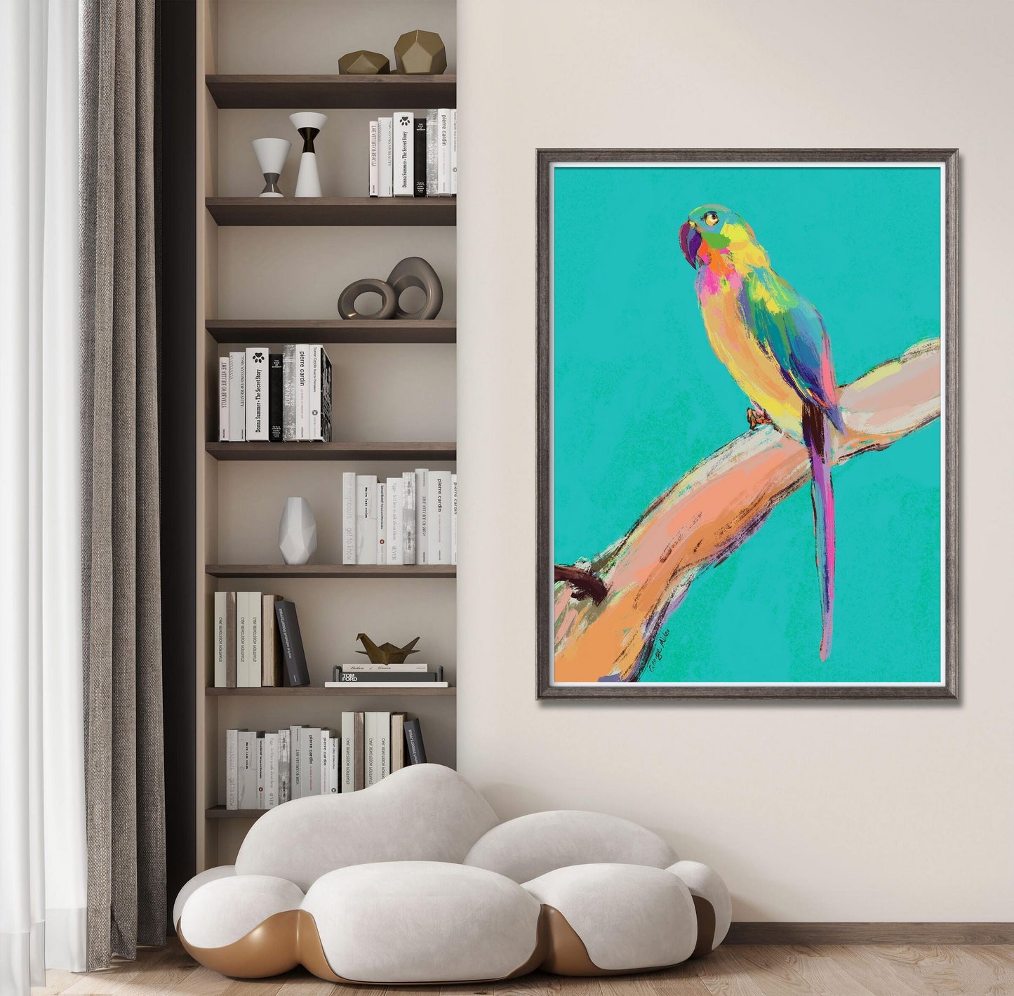 Parrot Bird Prints Wall Art, Watercolor Abstract, Wall Art Prints, Abstract Art Print, Art Print Watercolor, Artwork, Modern Art, Canvas Art