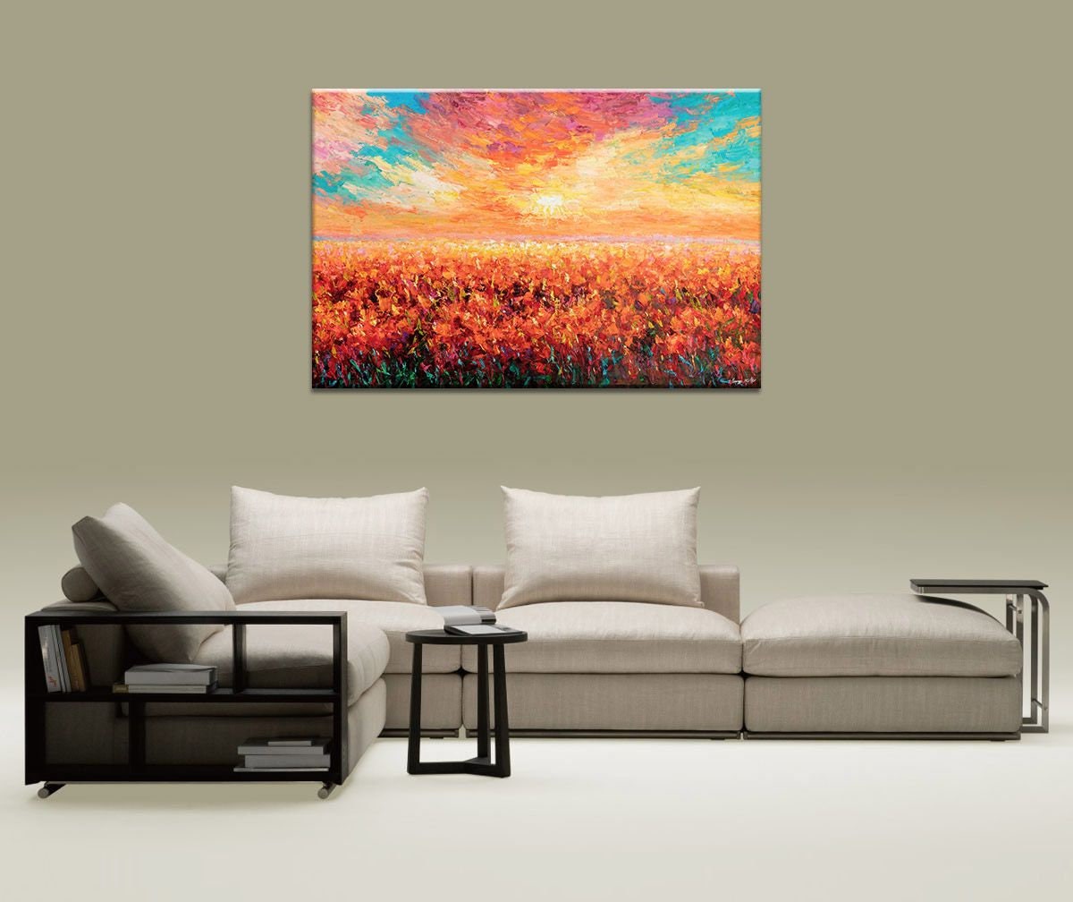 Landscape Painting, Oil Painting Tuscany Landscape, Large Abstract Painting, Abstract Painting, Large Wall Art Canvas, Modern Art