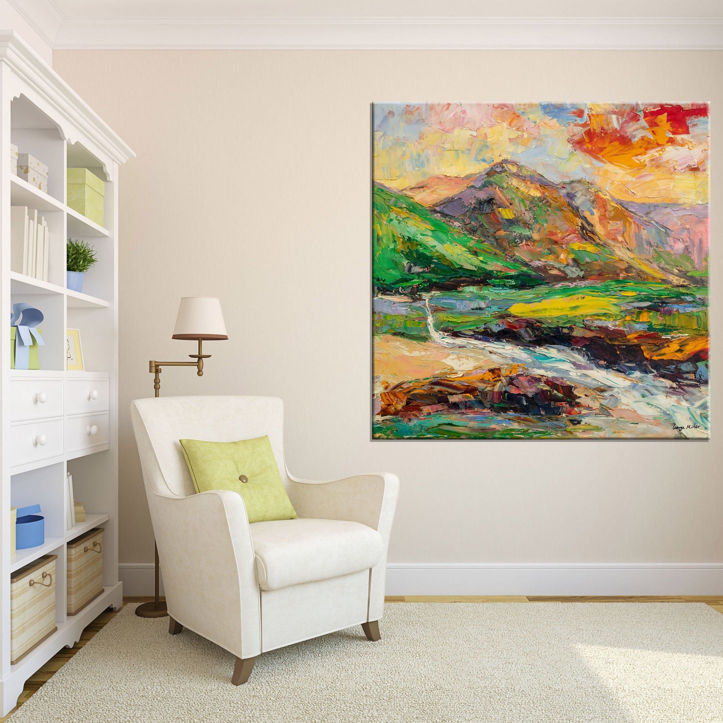 Oil Painting Landscape, Abstract Painting, Wall Hanging, Living Room Decor, Oil Painting Original, Modern Art, Large Canvas Art, Canvas Art
