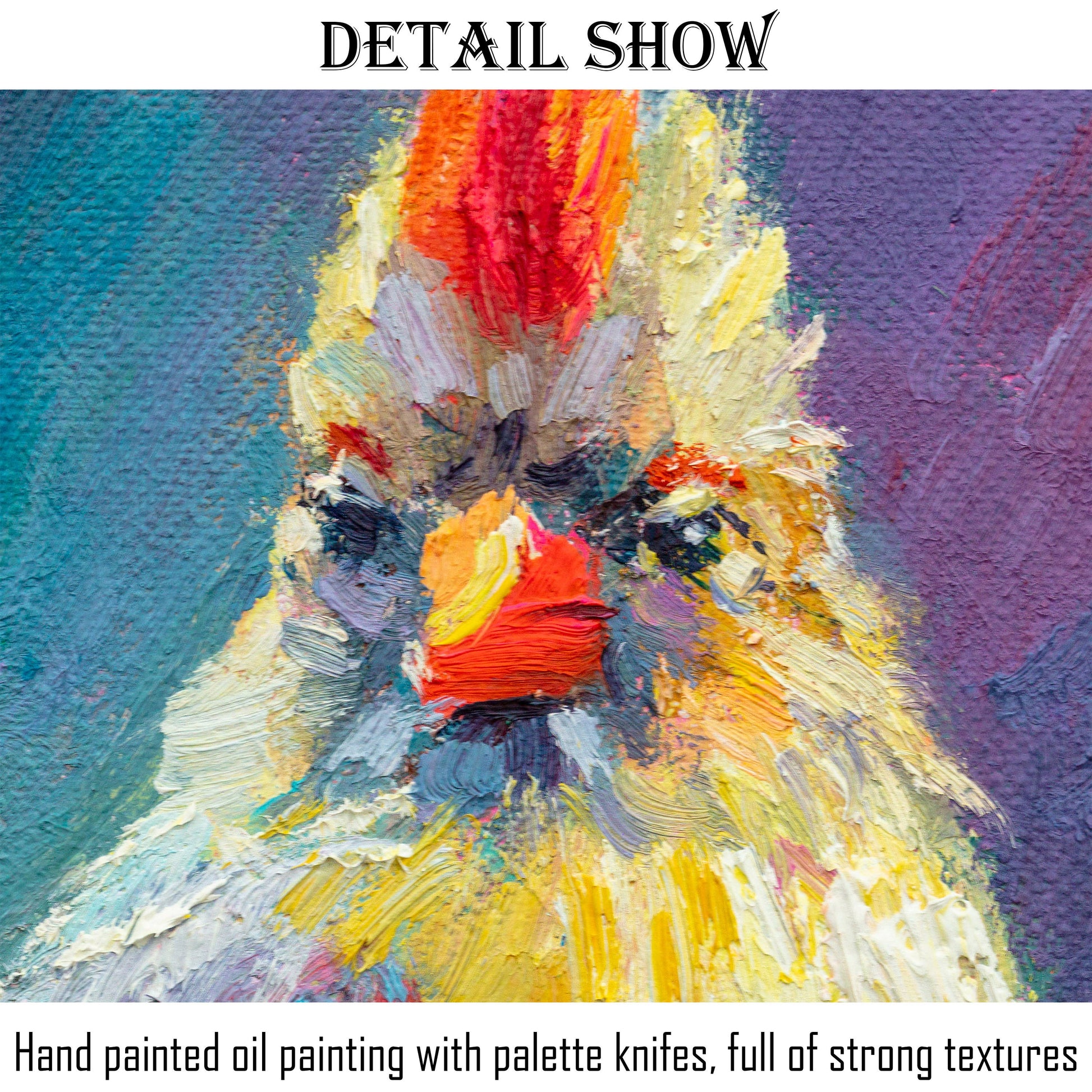 Oil Painting Bird, Northern Cardinal Female, Canvas Painting, Abstract Oil Painting, Kitchen Decor, Bird Painting, Modern Art, Original Art