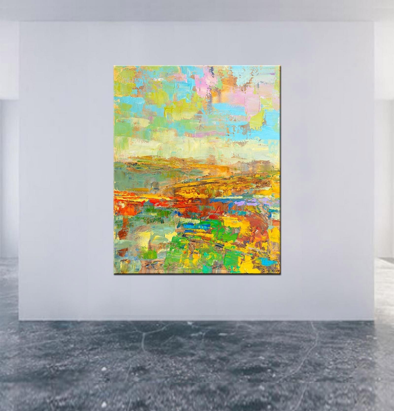 Original Abstract Landscape Painting, Canvas Art, Oil On Canvas Painting, Oversized Paintings On Canvas, Contemporary, Impasto Painting