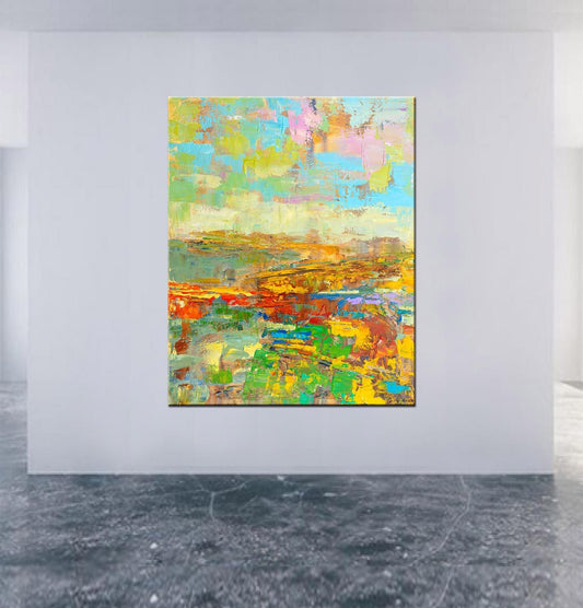 Original Abstract Landscape Painting, Canvas Art, Oil On Canvas Painting, Oversized Paintings On Canvas, Contemporary, Impasto Painting